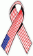 American Flag Ribbon Decal