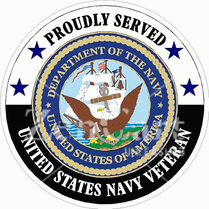 Proudly Served US Navy Veteran Decal
