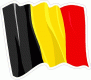 Belgium Flag Waving Decal