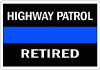 Thin Blue Line Highway Patrol Retired Decal