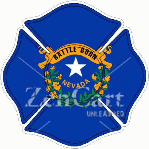 State Of Nevada Maltese Cross Decal
