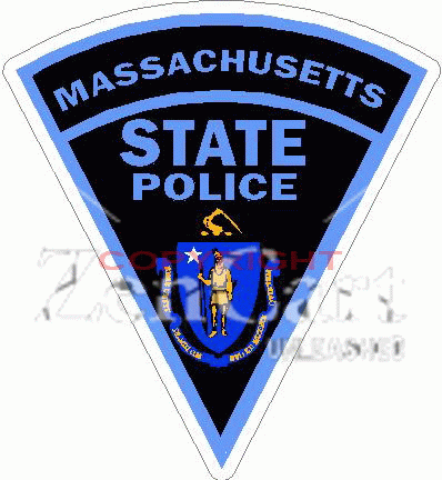 Massachusetts State Police Black & Blue Decal