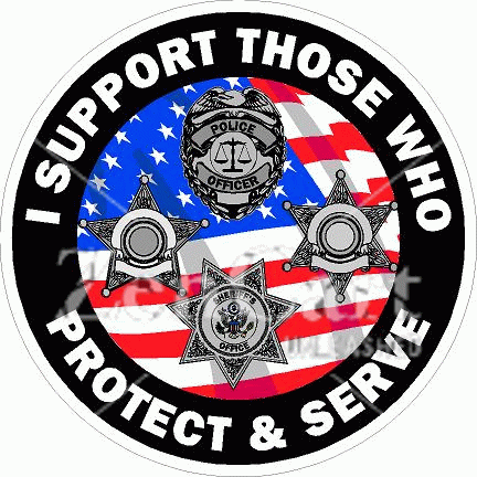 I Support Those Who Protect And Serve Decal