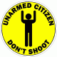 Unarmed Citizen Don't Shoot Hands Up Decal