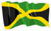Jamaca Flag Waving Decal