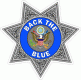 Back The Blue Sheriff 7 Point Star Decal