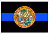Thin Blue Line Florida State Seal Decal