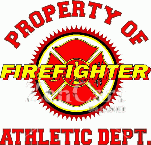 Property of Firefighter Athletic Dept Decal