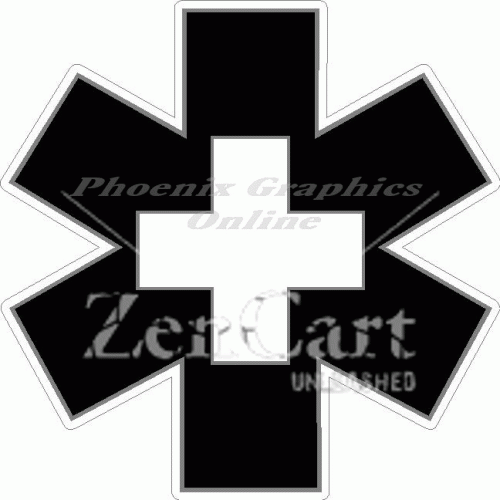 Subdued Tactical Medic Star of Life & White Cross Decal