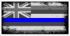 Thin Blue Line Subdued Distressed Hawaii Flag Decal