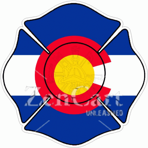 State Of Colorado Maltese Cross Decal