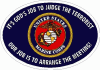 Marines It's God's Job To Judge The Terrorist Decal