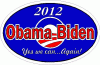 Obama Biden Yes We Can Again 2012 Political Decal