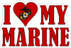 I Love My Marine Decal