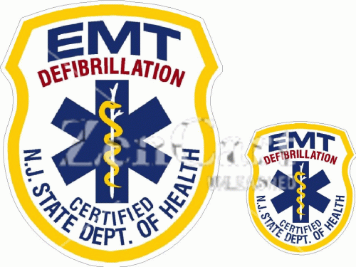 New Jersey EMT-Defib Decal