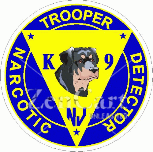 New Jersey Trooper Narcotic Detector K-9 Decal