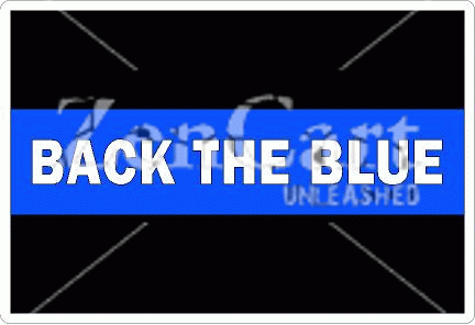 Thin Blue Line Back The Blue Decal Whte Text