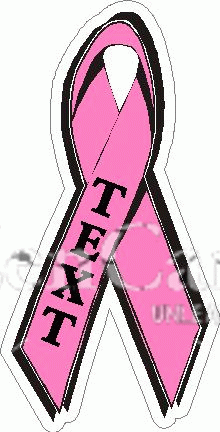 Custom Pink Ribbon Breast Cancer Decal