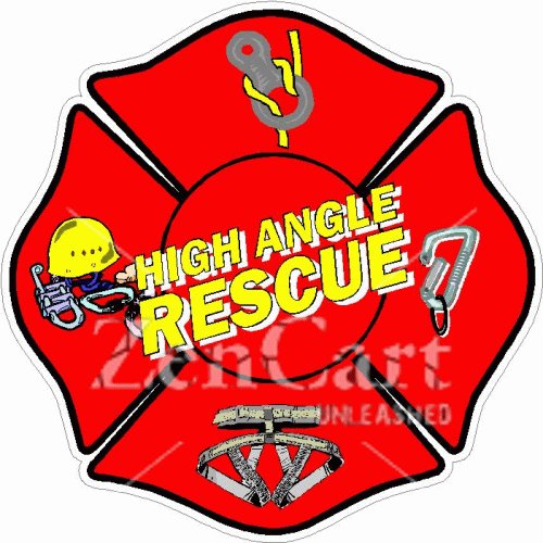 High Angle Rescue Maltese Cross Decal