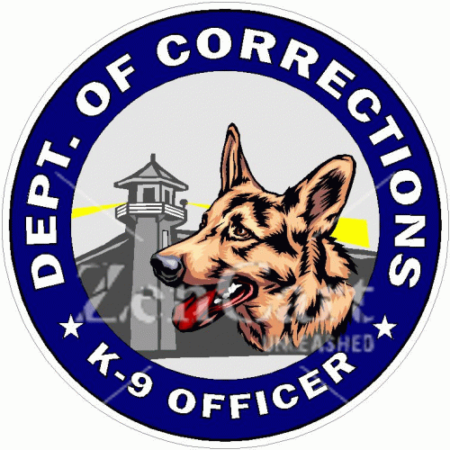 Dept. Of Corrections K-9 Officer Decal