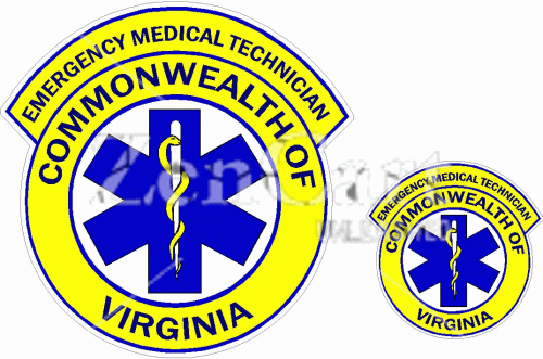 Virginia Emergency Medical Technician Decal
