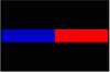Blue / Red Line Decal