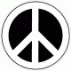 Peace Symbol Black / White Decal
