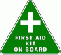 First Aid Kit On Board Triangle Decal