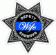 Deputy Sheriffs Wife Blue Line Badge Decal