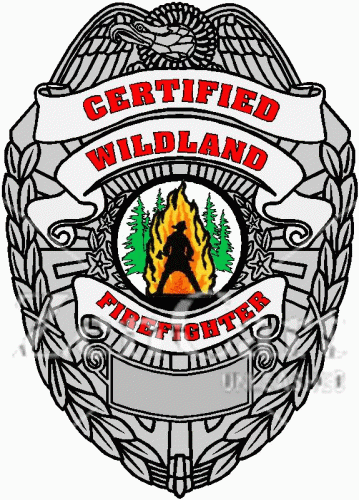 Certified Wildland Firefighter Badge Decal