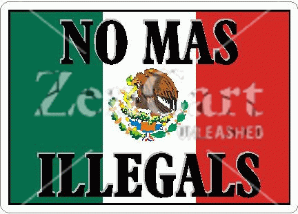 No Mas (More) Illegals Decal