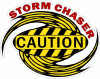 CAUTION Storm Chaser Decal