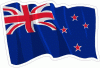 New Zealand Flag Waving Decal