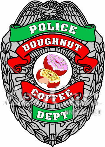 Doughnut Coffee Police Dept. Decal
