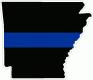 State of Arkansas Thin Blue Line Decal