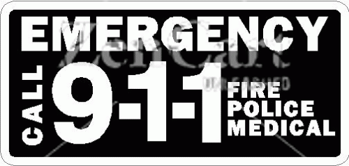 Emergency Call 911 Police Fire Medical Decal