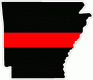 State of Arkansas Thin Red Line Decal