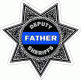 Deputy Sheriffs Father Blue Line Badge Decal