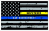 Thin Yellow Blue Line Distressed Flag Decal