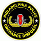 Philadelphia Police Ordnance Disposal Decal