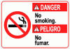 Danger No Smoking / Peligro No Fumar Decal