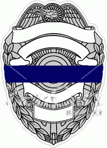 Thin Blue Line Badge Decal
