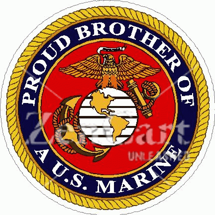 Proud Brother Of A US Marine Decal