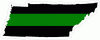 Thin Green Line State of Tennessee Decal