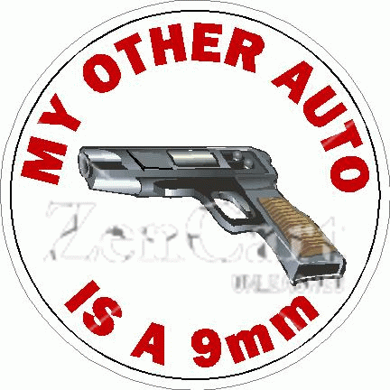 My Other Auto Is A 9mm Decal
