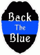 Thin Blue Line Back The Blue Shield Decal