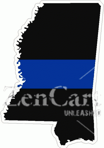 State of Mississippi Thin Blue Line Decal