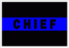 Thin Blue Line Chief Decal