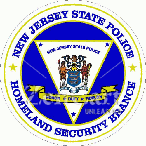 New Jersey State Police Homeland Security Branch Decal