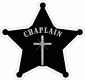 Police Chaplain 5 Point Badge with Cross Decal